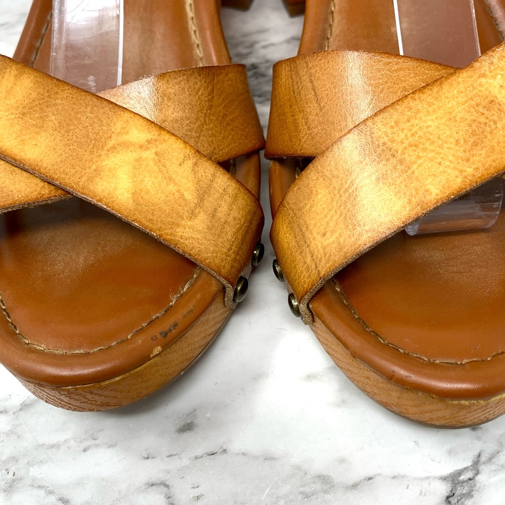 MIA Jullia Platform Ankle Strap Clog Sandals 9 Retro Boho Bohemian Classic - Picture 11 of 16